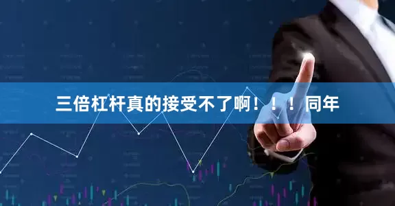 三倍杠杆真的接受不了啊！！！同年